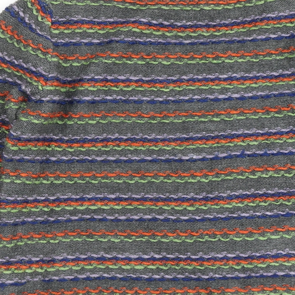 Per Una Womens Multicoloured Round Neck Striped Acrylic Pullover Jumper Size 10