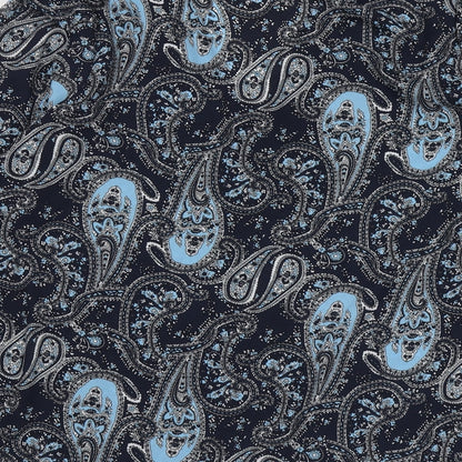 Dunnes Womens Blue Paisley Polyester Basic Blouse Size M V-Neck
