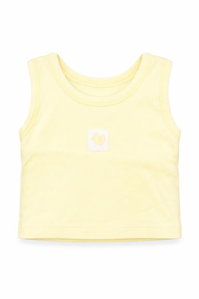 Dunnes Stores Girls Yellow Cotton Basic Tank Size 3-6 Months Crew Neck Pullover - Duck