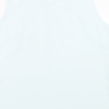 ELVI Womens Blue Polyester Basic Tank Size 18 V-Neck