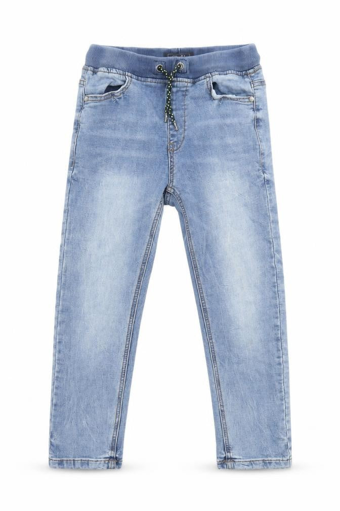 Next Boys Blue Cotton Jegging Jeans Size 9 Months Regular Tie