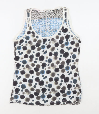 Sandwich Womens Multicoloured Geometric Cotton Basic Tank Size S Scoop Neck