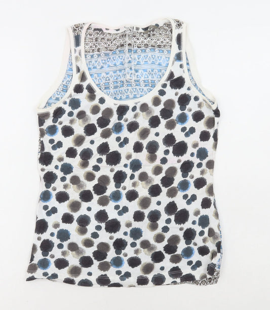 Sandwich Womens Multicoloured Geometric Cotton Basic Tank Size S Scoop Neck
