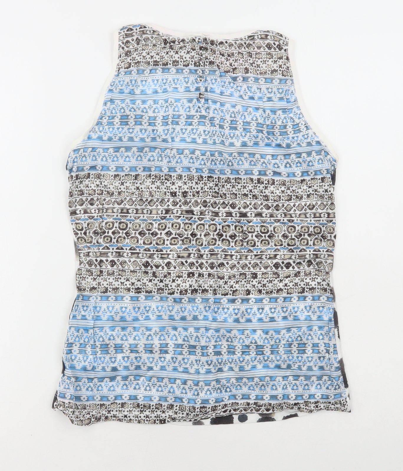 Sandwich Womens Multicoloured Geometric Cotton Basic Tank Size S Scoop Neck