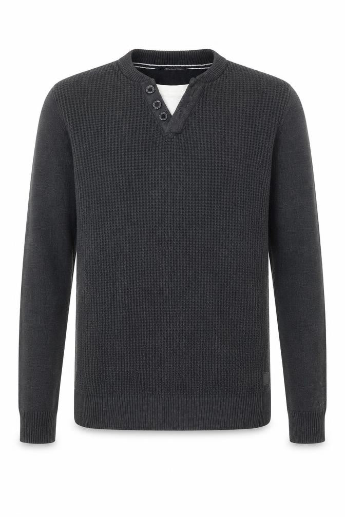 Cedarwood State Mens Grey Round Neck Cotton Pullover Jumper Size S