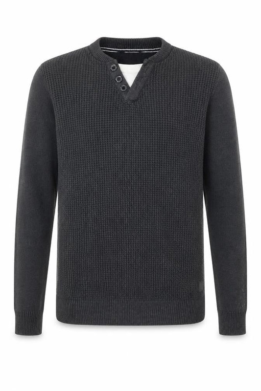 Cedarwood State Mens Grey Round Neck Cotton Pullover Jumper Size S