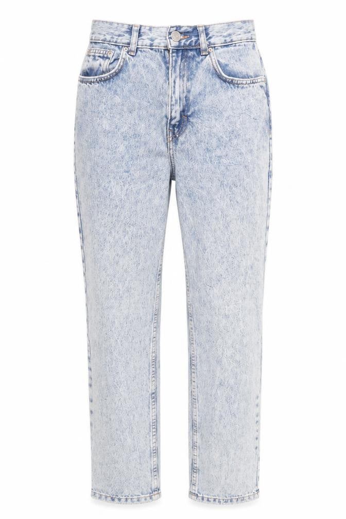 Pull&Bear Womens Blue Cotton Straight Jeans Size 28 in L27 in Regular Button