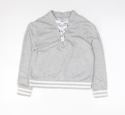 90 Degree Girls Grey Rayon Pullover Sweatshirt Size M Pullover