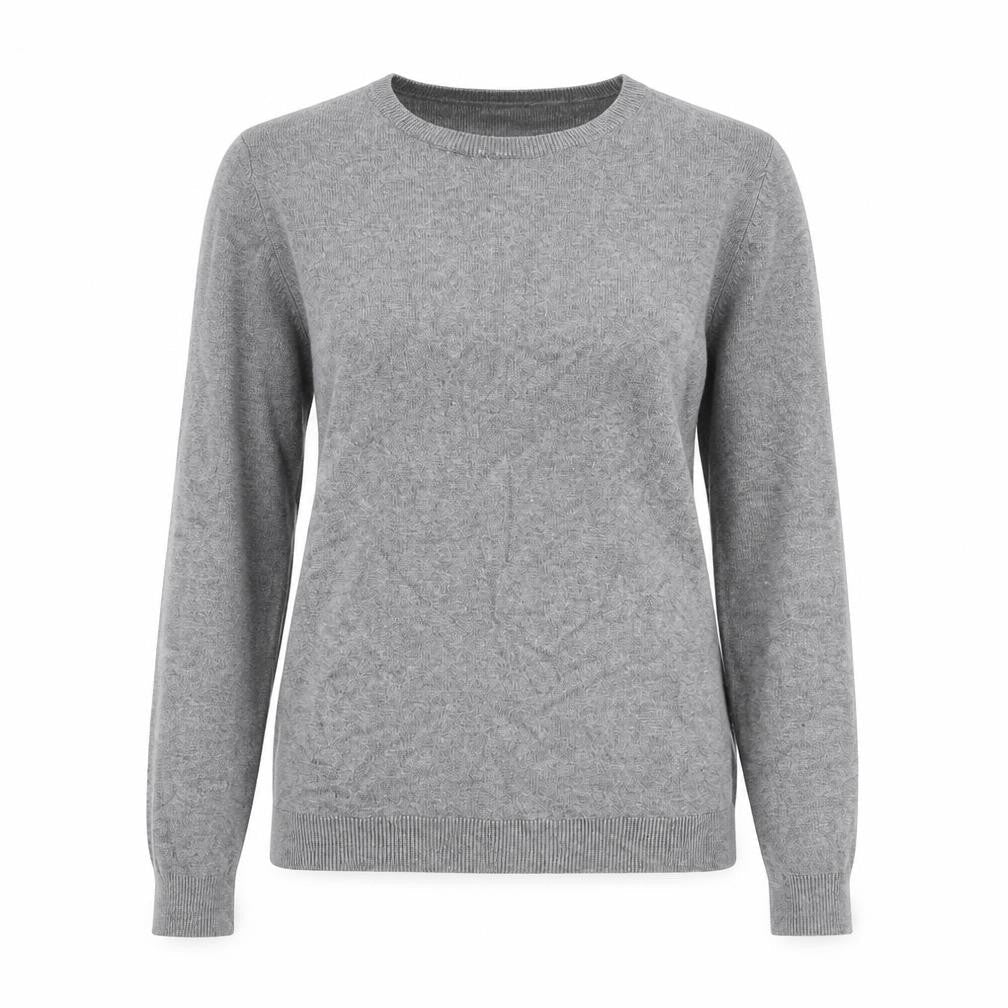 H&M Womens Grey Round Neck Viscose Pullover Jumper Size XS