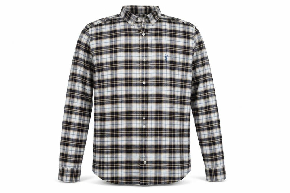 NEXT Mens Multicoloured Plaid Cotton Button-Up Size S Collared Button