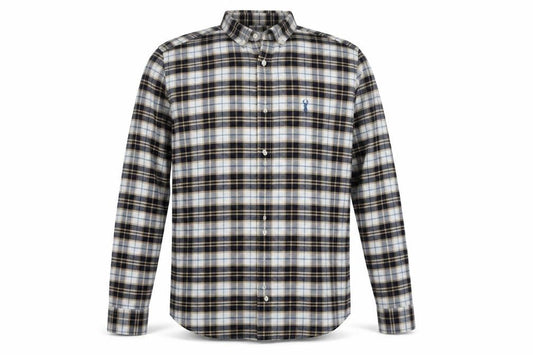 Next Mens Multicoloured Plaid Cotton Button-Up Size S Collared Button