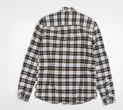 Next Mens Multicoloured Plaid Cotton Button-Up Size S Collared Button