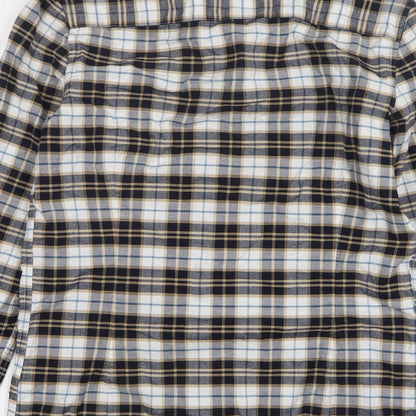 Next Mens Multicoloured Plaid Cotton Button-Up Size S Collared Button