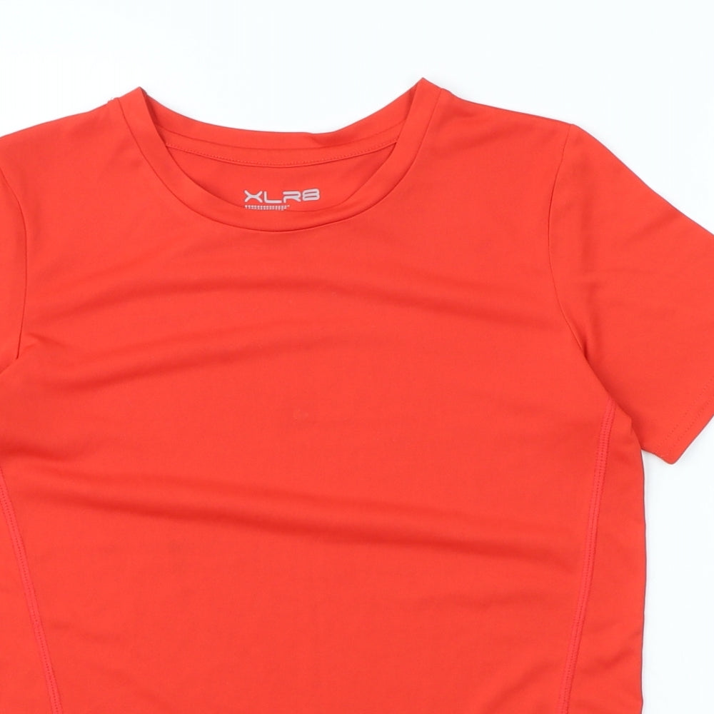 XLR8 Boys Red Polyester Pullover T-Shirt Size 9-10 Years Round Neck Pullover