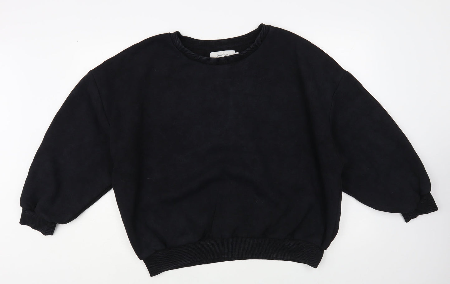 Just Hype Womens Black Cotton Pullover Sweatshirt Size 14 Pullover