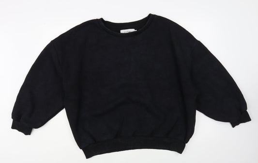 Just Hype Womens Black Cotton Pullover Sweatshirt Size 14 Pullover