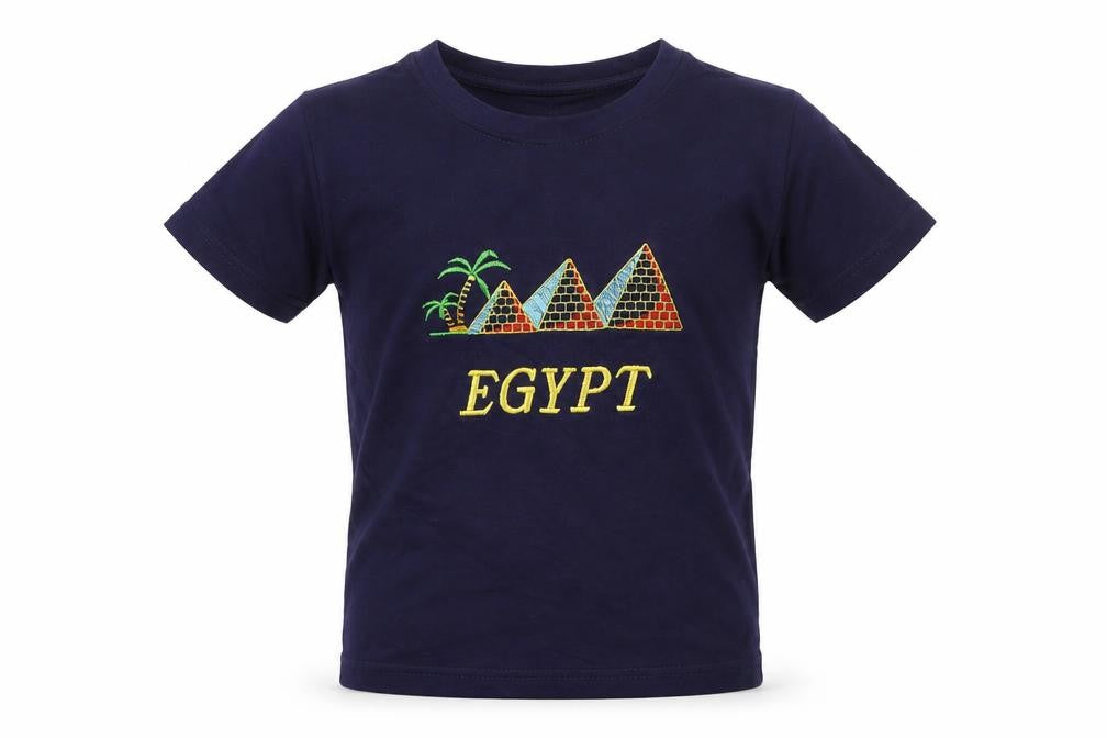 Dolphin Boys Blue Cotton Pullover T-Shirt Size 7-8 Years Crew Neck Pullover - Egypt