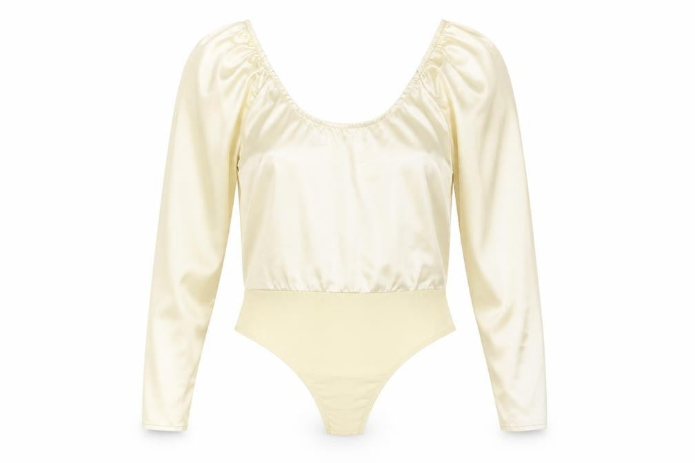 In the Style Womens Gold Polyester Bodysuit One-Piece Size 10 Snap
