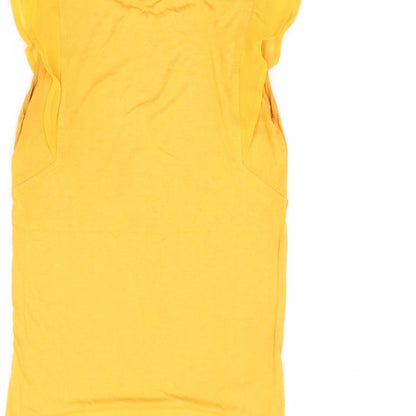 Oasis Womens Yellow Viscose Basic Tank Size XS Round Neck
