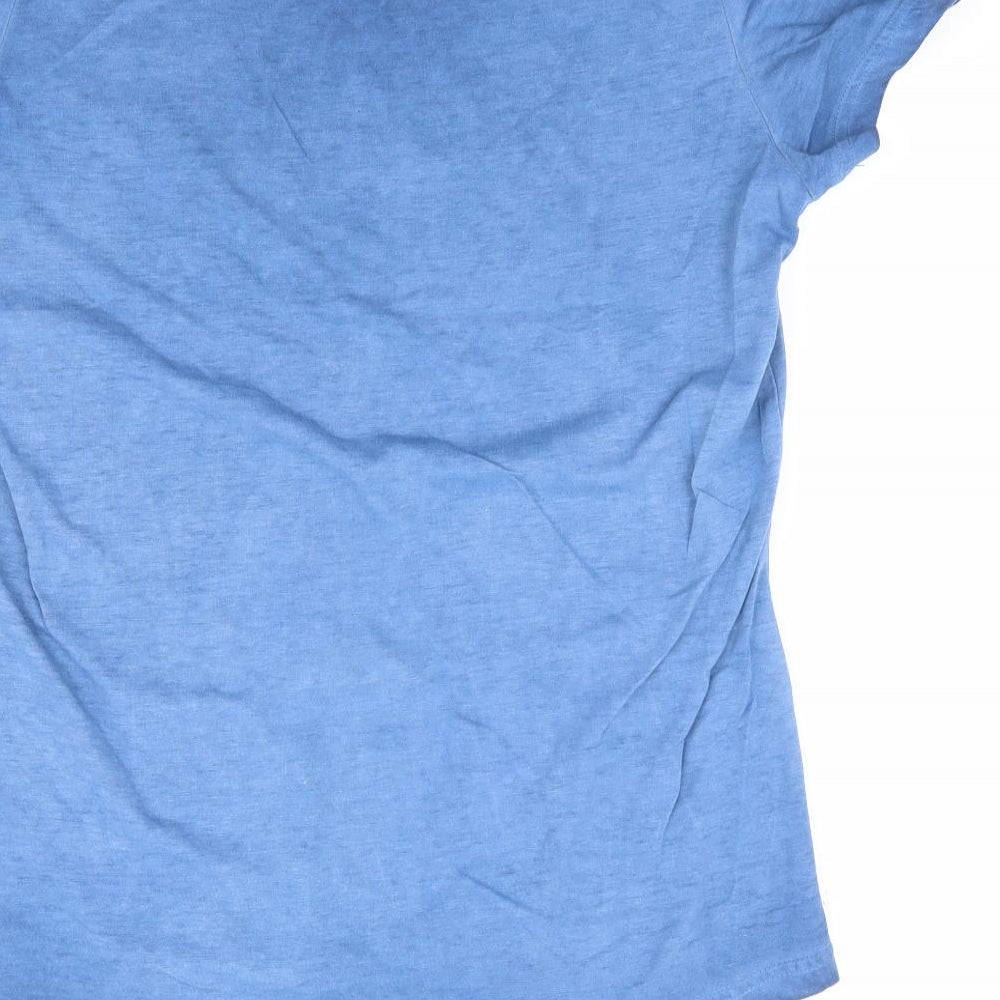 ESMARA Womens Blue Cotton Jersey T-Shirt Size S Round Neck