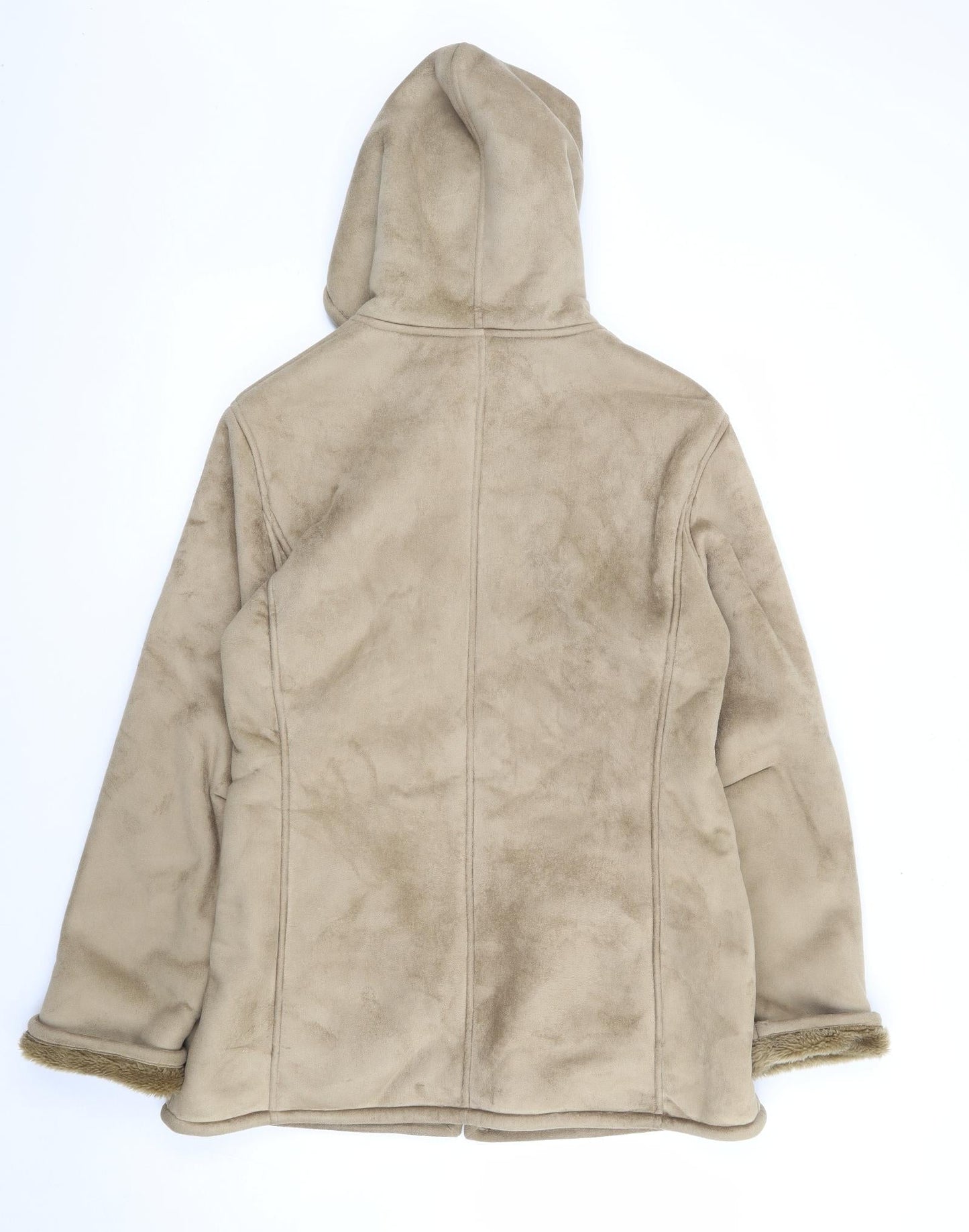 Classics first Avenue Womens Beige Jacket Coat Size S Zip - Fur Lined