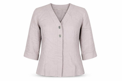 Saloos Collection Womens Beige Jacket Size 12 Button