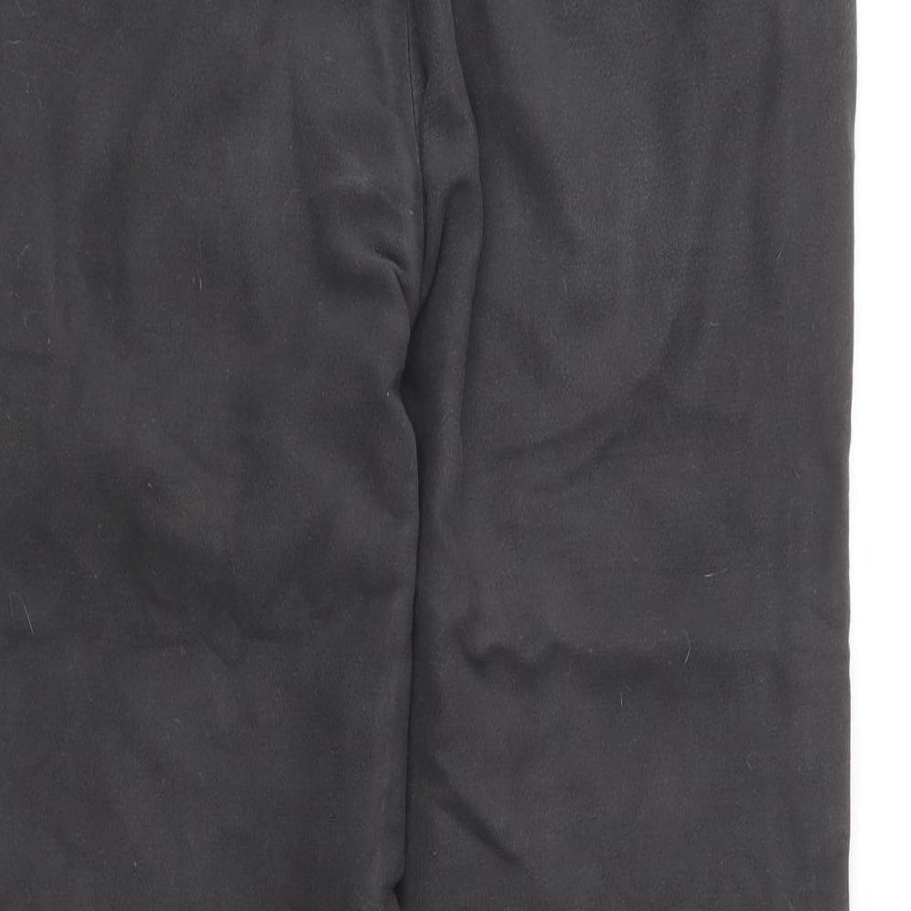 Marks and Spencer Womens Grey Cotton Chino Trousers Size 36 in L31 in Regular Button