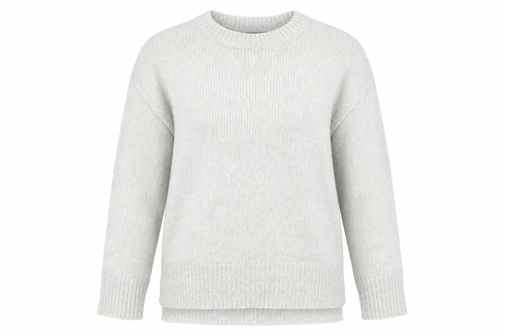 New Look Womens Grey Round Neck Acrylic Pullover Jumper Size S