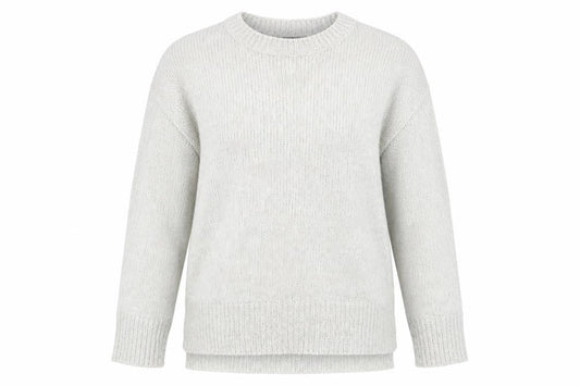 New Look Womens Grey Round Neck Acrylic Pullover Jumper Size S