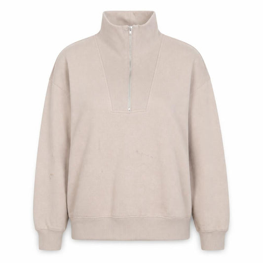 New Look Womens Pink Cotton Pullover Sweatshirt Size S Zip