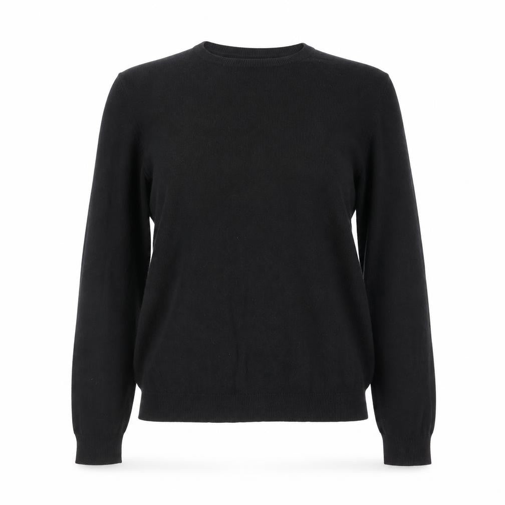 H&M Womens Black Round Neck Viscose Pullover Jumper Size S