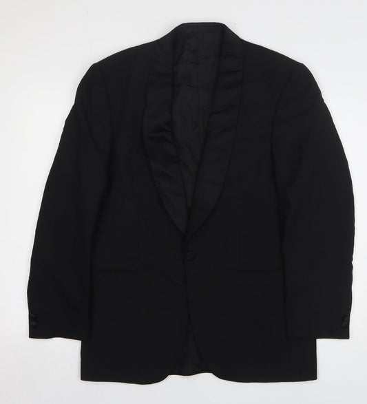 Mr Harry Mens Black Wool Jacket Suit Jacket Size 38