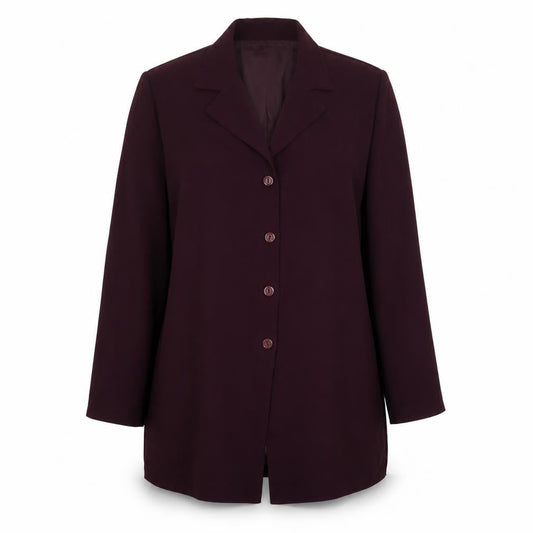 Design Essentials Womens Purple Polyester Jacket Suit Jacket Size 16