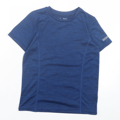 Dunnes Boys Blue Polyester Basic T-Shirt Size 7-8 Years Crew Neck Pullover