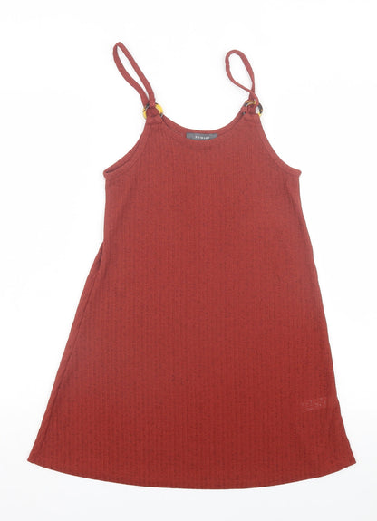 Primark Womens Brown Polyester A-Line Size XS Scoop Neck Pullover