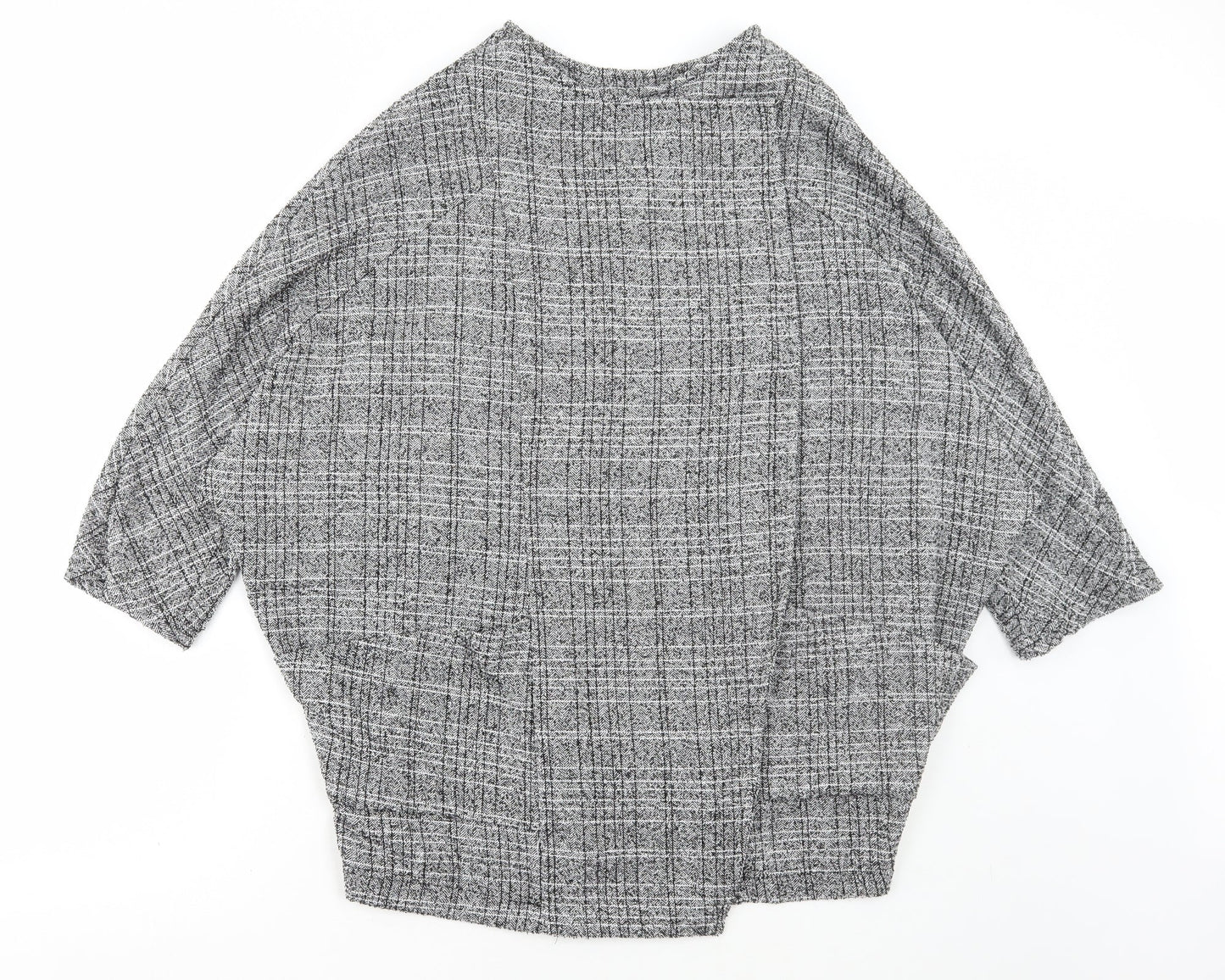 Atmosphere Womens Grey V-Neck Polyester Cardigan Jumper Size 18