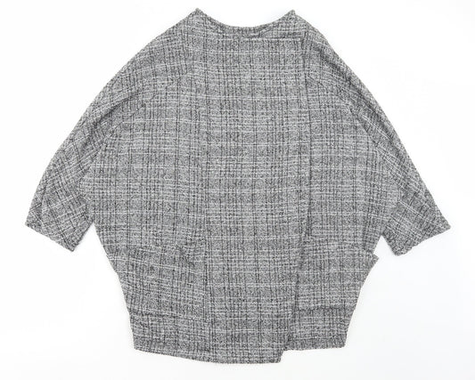 Atmosphere Womens Grey V-Neck Polyester Cardigan Jumper Size 18