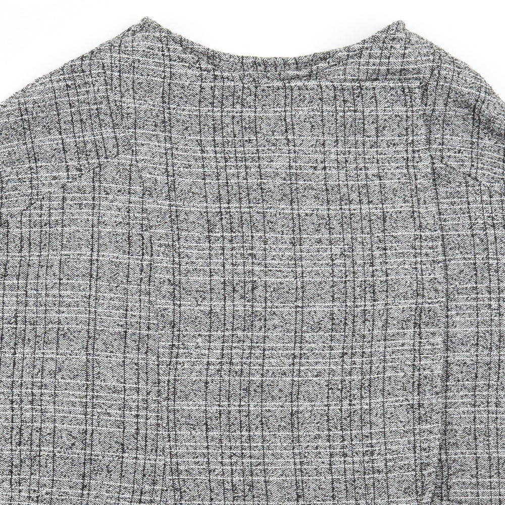 Atmosphere Womens Grey V-Neck Polyester Cardigan Jumper Size 18