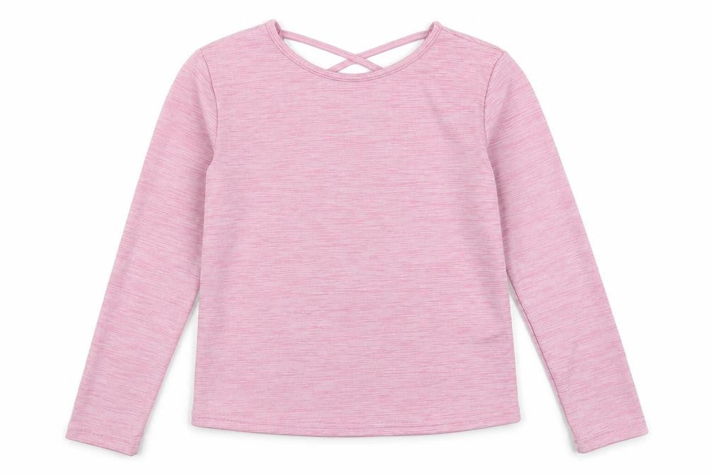 Dunnes Stores Girls Pink Polyester Pullover T-Shirt Size 8-9 Years Crew Neck Pullover
