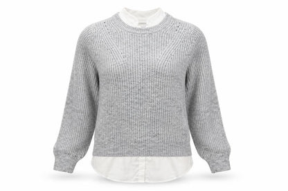 Next Womens Grey Crew Neck Polyester Pullover Jumper Size S