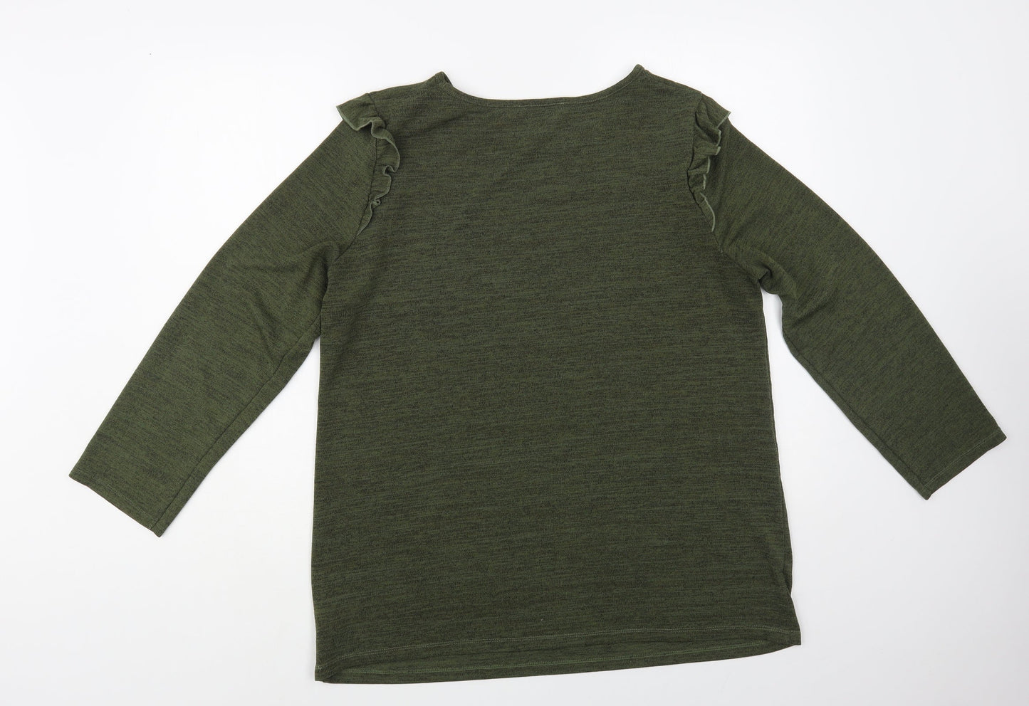 Papaya Womens Green Boat Neck Polyester Pullover Jumper Size 16 - Love