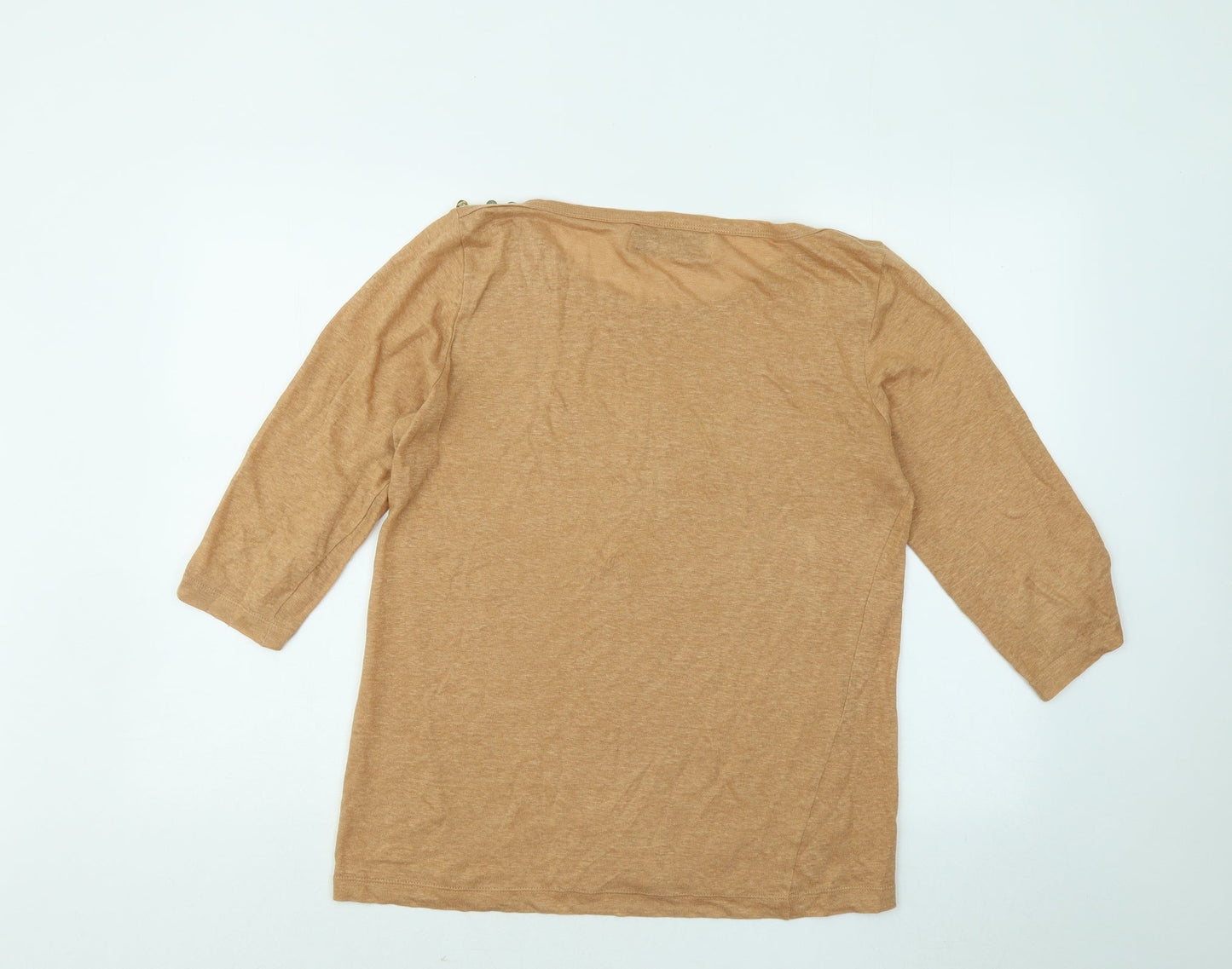 Zara Womens Beige Round Neck Acrylic Pullover Jumper Size L