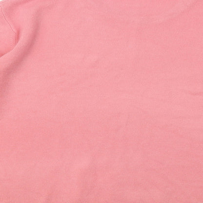 Isabelle Womens Pink Round Neck Acrylic Pullover Jumper Size M