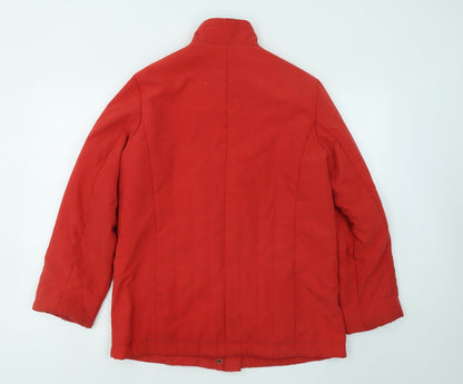 EWM Womens Red Jacket Coat Size 12 Zip