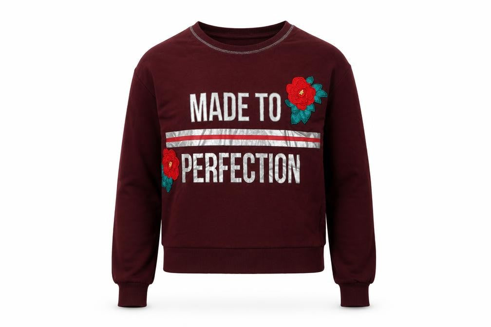 River Island Girls Purple Viscose Pullover Sweatshirt Size 11-12 Years - Made To Perfection