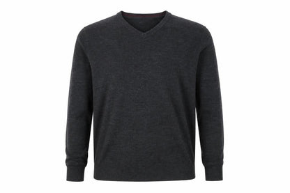 Easy Mens Grey Collared Acrylic Pullover Jumper Size L