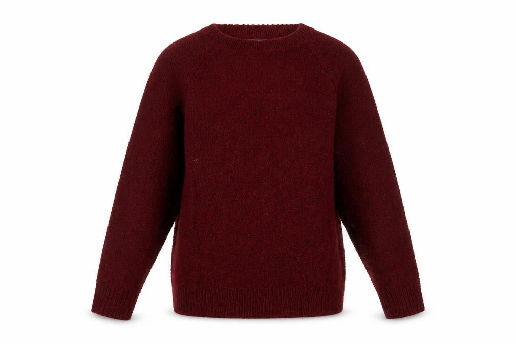 Studio Womens Red Round Neck Acrylic Pullover Jumper Size 8