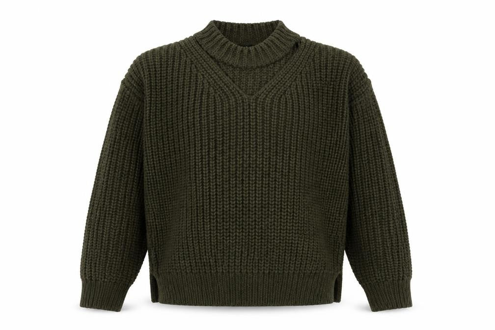 915 Generation Girls Green Round Neck Acrylic Pullover Jumper Size 9 Years - Keyhole Neck
