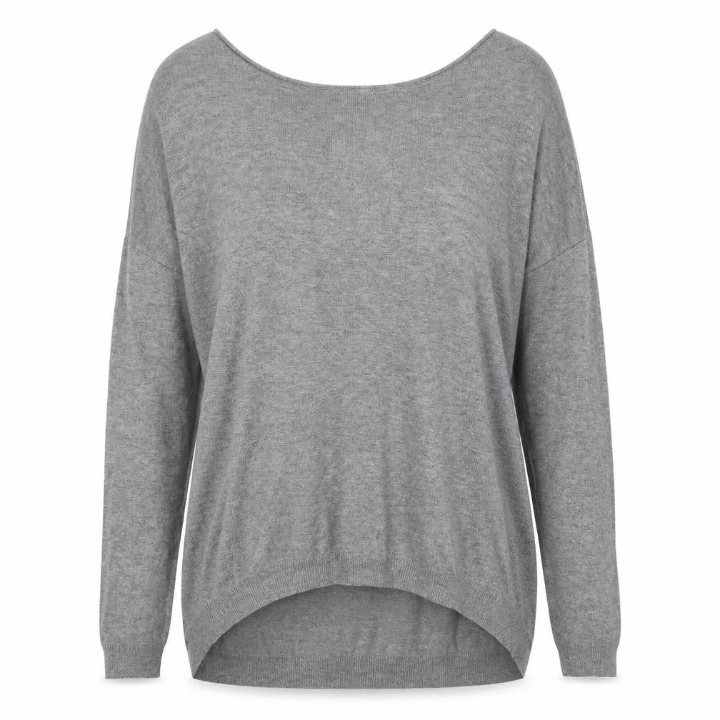 Atmosphere Womens Grey Round Neck Polyester Pullover Jumper Size S