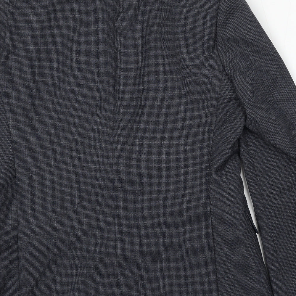 Hammond & Co Mens Blue Check Polyester Jacket Suit Size 42